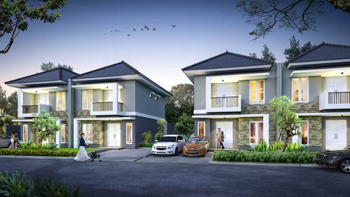 foto tampak rumah tipe 137/180 perumahan Sentul Alaya