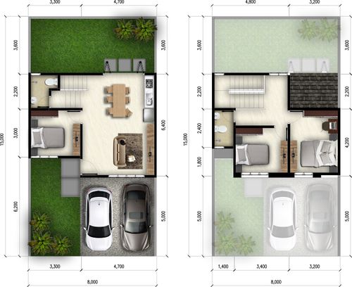 foto denah rumah tipe 95 perumahan Tamansari Metropolitan Manado