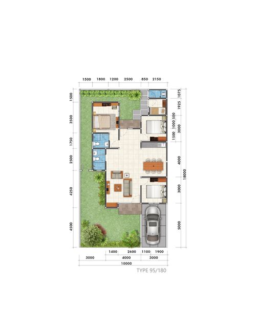 foto denah rumah tipe 60/135 perumahan Sentul Alaya