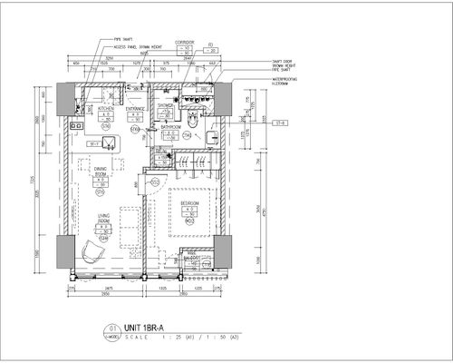 foto denah rumah tipe 1BR - B perumahan Branz BSD