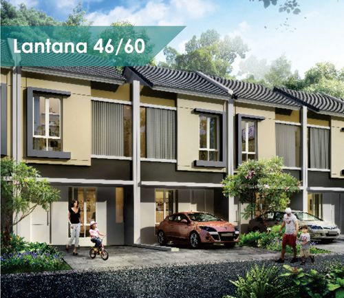 foto tampak rumah tipe LANTANA perumahan IMPERIAL GREEN