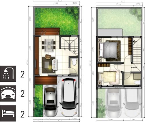 foto denah rumah tipe LANTANA perumahan IMPERIAL GREEN