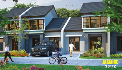 foto tampak rumah tipe JASMINE perumahan IMPERIAL GROOVE