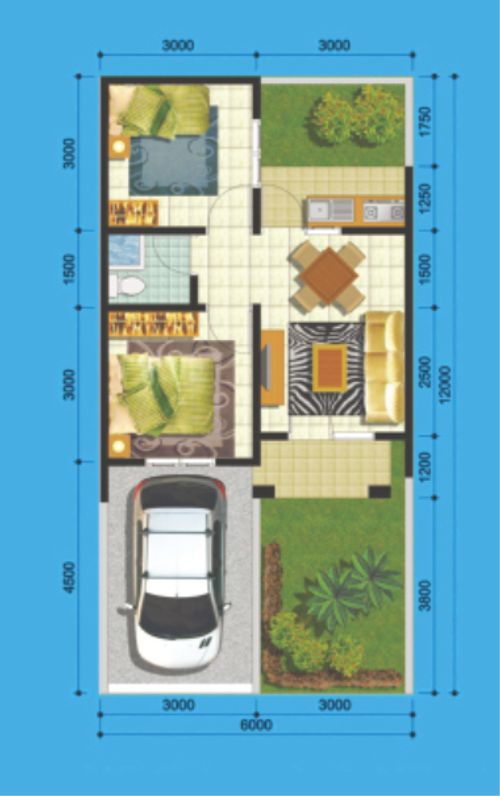 foto denah rumah tipe JASMINE perumahan IMPERIAL GROOVE