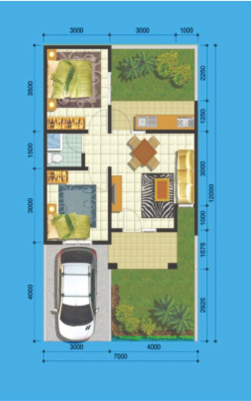 foto denah rumah tipe DAISY perumahan IMPERIAL GROOVE
