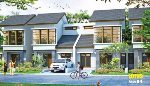 foto tampak rumah tipe LOTUS perumahan IMPERIAL GROOVE