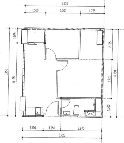 foto denah rumah tipe 2 BEDROOM CORNER perumahan AYODHYA RESIDENCES