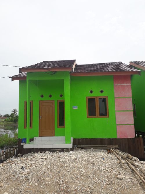 foto tampak rumah tipe 36 perumahan KOMP.SURYA MAS 3A