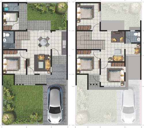 foto denah rumah tipe ORCHID perumahan BLUKID RESIDENCE 3
