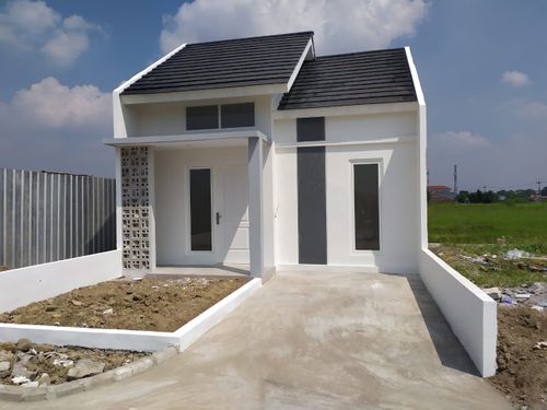 foto tampak rumah tipe A perumahan Hasbanna Land Sukodono