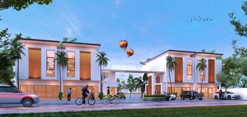 foto tampak rumah tipe AA perumahan Hasbanna Land Sukodono