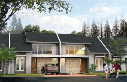 foto tampak rumah tipe AMBASSADOR-45 perumahan BUKIT DAGO