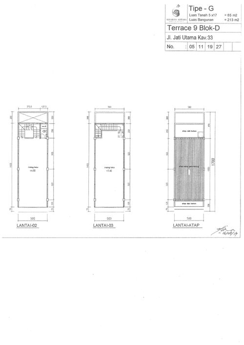 foto denah rumah tipe G perumahan TERRACE 9, SUVARNA SUTERA.