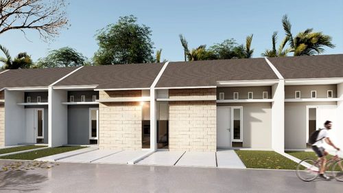foto tampak rumah tipe Chrysant perumahan DYVA RESIDENCE