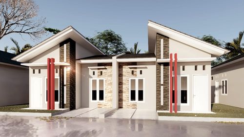 foto tampak rumah tipe Akasia perumahan DYVA RESIDENCE