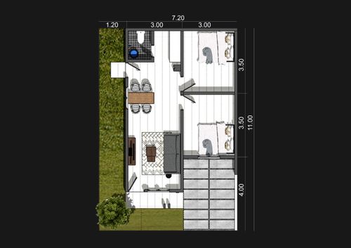 foto denah rumah tipe Akasia perumahan DYVA RESIDENCE