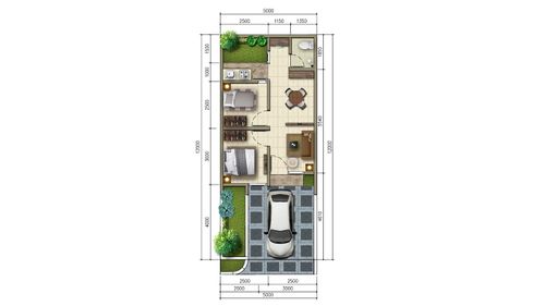 foto denah rumah tipe HARLEM T-39 HOOK perumahan GRAND DUTA CITY, BEKASI