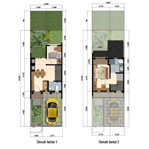 foto denah rumah tipe HYDROPONIC-60 perumahan BUKIT DAGO