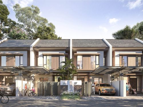 foto tampak rumah tipe LAKE BOULEVARD-69 perumahan BUKIT DAGO