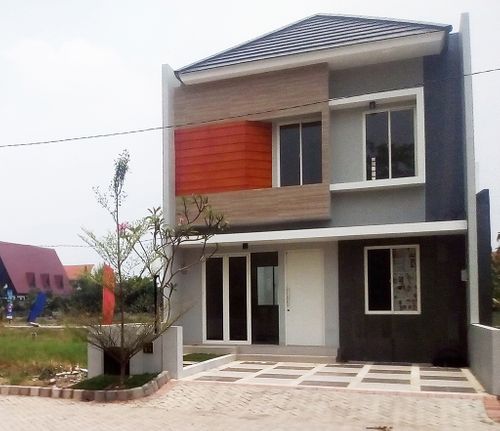 foto tampak rumah tipe MAPLE B perumahan TAMAN WISATA REGENCY