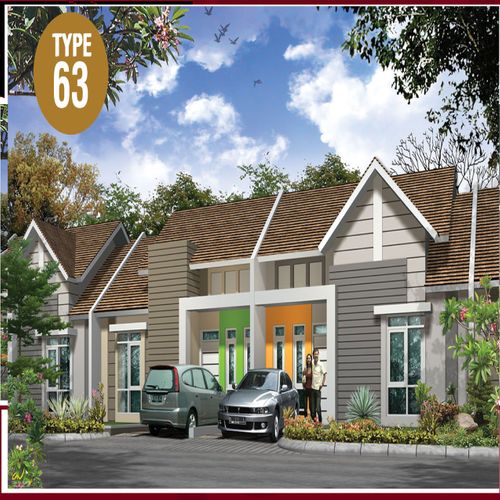foto tampak rumah tipe DHARMAWANGSA perumahan GRAND RESIDENCE CITY