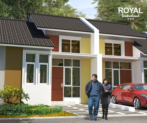 foto tampak rumah tipe 39/72 perumahan Royal Sentraland