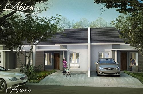 foto tampak rumah tipe AZURA perumahan Cluster Abira, Suvarna Sutera