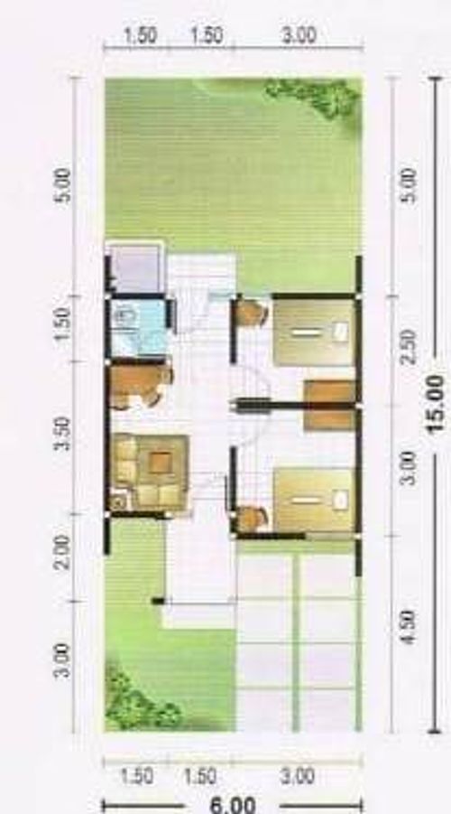 foto denah rumah tipe 36/90 perumahan CITRA MANDIRI REGENCY