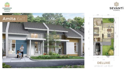 foto tampak rumah tipe AMITA DELUXE perumahan Summarecon Emerald Karawang - Cluster Sevanti