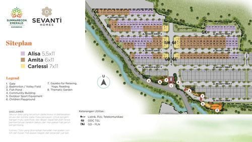 foto denah rumah tipe CARLESSI BASIC perumahan Summarecon Emerald Karawang - Cluster Sevanti