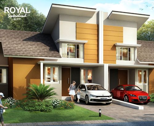 foto tampak rumah tipe 62/105 perumahan Royal Sentraland