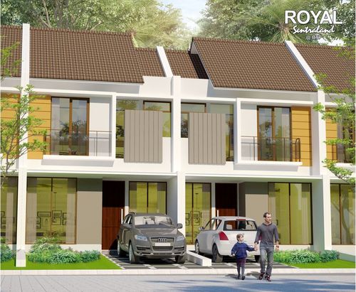 foto tampak rumah tipe 70/90 perumahan Royal Sentraland
