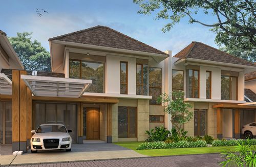 foto tampak rumah tipe Anigre L10 perumahan Taman Banjar Wijaya