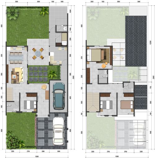 foto denah rumah tipe Anigre L10 perumahan Taman Banjar Wijaya