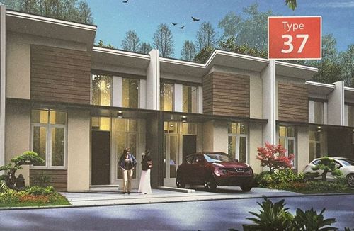 foto tampak rumah tipe 37/60 perumahan Royal Sentraland