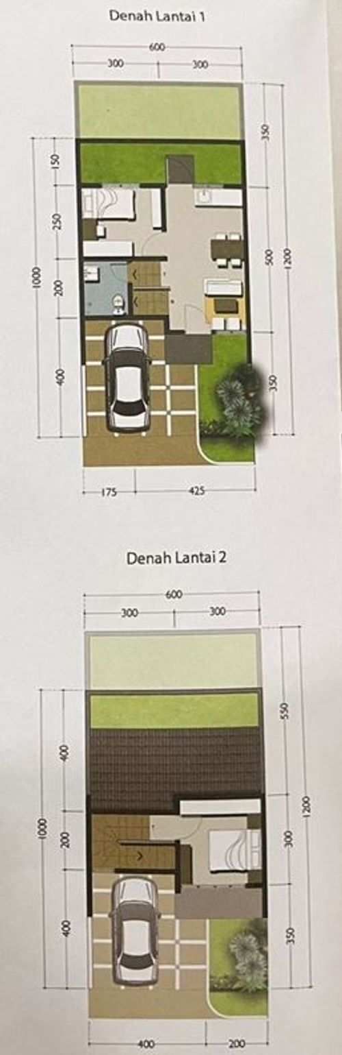 foto denah rumah tipe 46/72 perumahan Royal Sentraland