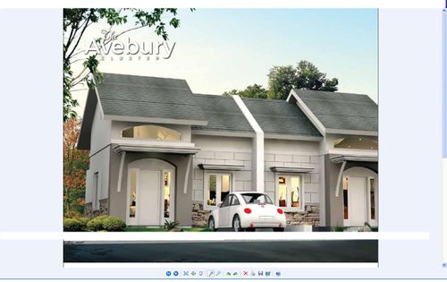 foto tampak rumah tipe YORKSTONE perumahan ROYAL TAJUR RESIDENCE, CLUSTER AVEBURY