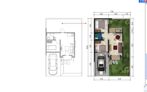 foto denah rumah tipe YORKSTONE perumahan ROYAL TAJUR RESIDENCE, CLUSTER AVEBURY
