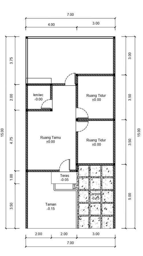 foto denah rumah tipe 50/105 perumahan CITRA MANDIRI REGENCY