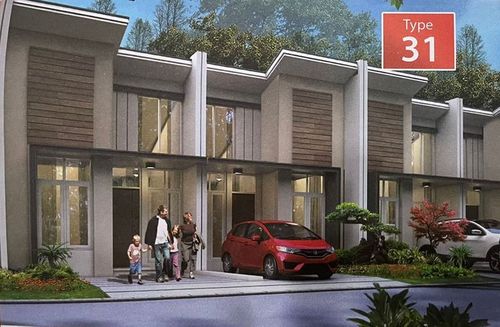 foto tampak rumah tipe Hook 31/77 perumahan Royal Sentraland