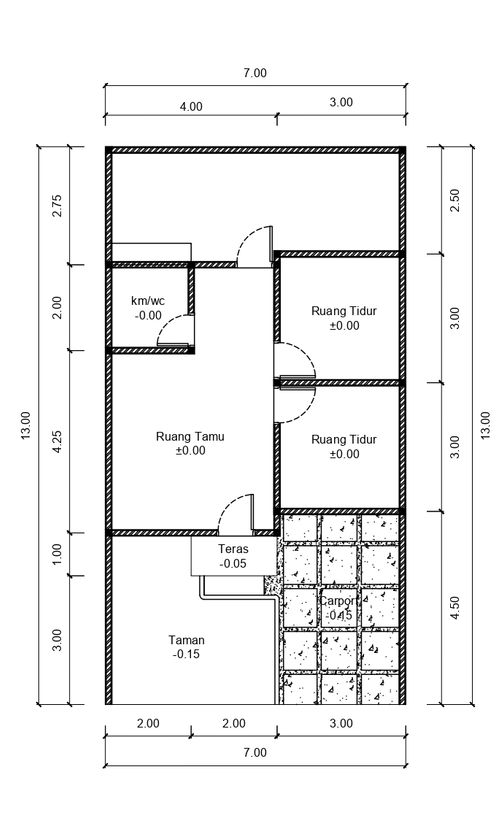 foto denah rumah tipe 45/91 perumahan CITRA MANDIRI REGENCY