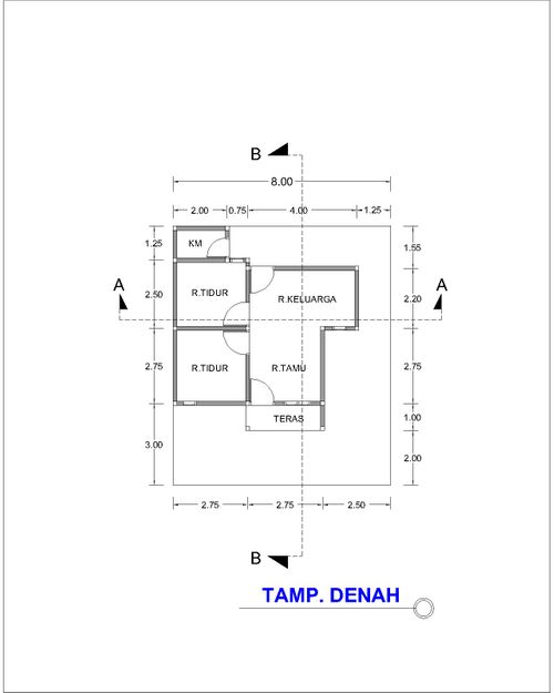 foto denah rumah tipe 36/76 perumahan Griya Samhita Pesanggaran