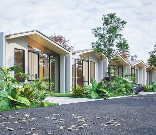 foto tampak rumah tipe 1B - Courtyard Pavilion perumahan Waterfront PT Lippo Cikarang Tbk