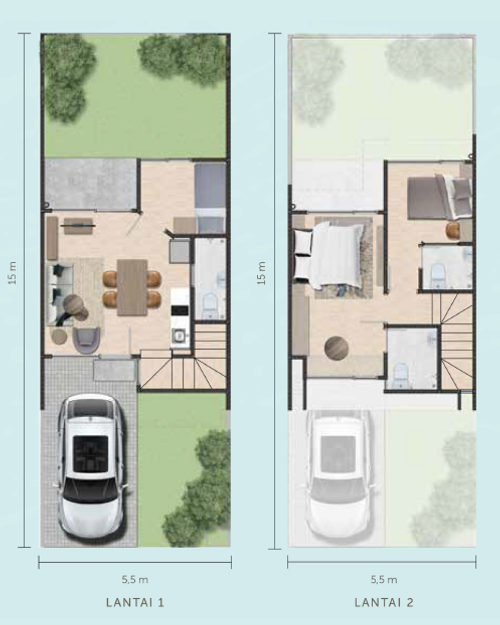 foto denah rumah tipe 2A - Park Residence perumahan Waterfront PT Lippo Cikarang Tbk