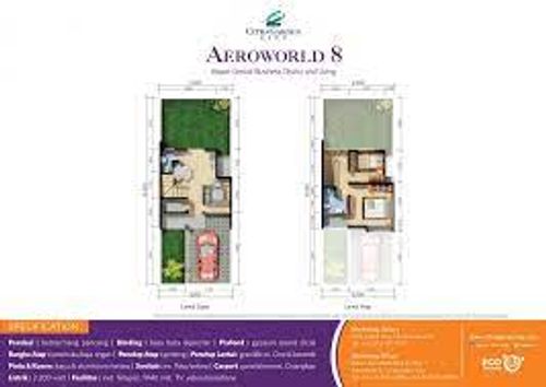 foto denah rumah tipe CARDEA perumahan AEROWORLD 8, CitraGarden City, Jakarta Barat
