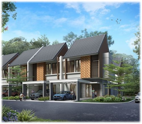 foto tampak rumah tipe OLIVE A2 HOOK 57 perumahan CIMANGGIS GOLF ESTATE