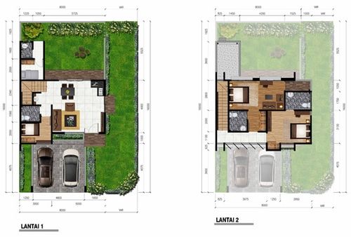 foto denah rumah tipe TIFFANY B2 HOOK 31 perumahan CIMANGGIS GOLF ESTATE