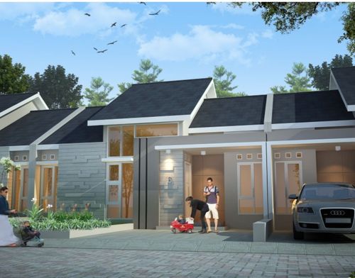 foto tampak rumah tipe 54 perumahan GRIYA SATRIA BUKIT NIRWANA