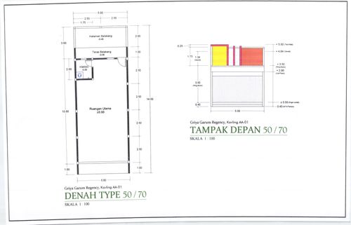 foto denah rumah tipe Toko perumahan GRIYA GARUM REGENCY