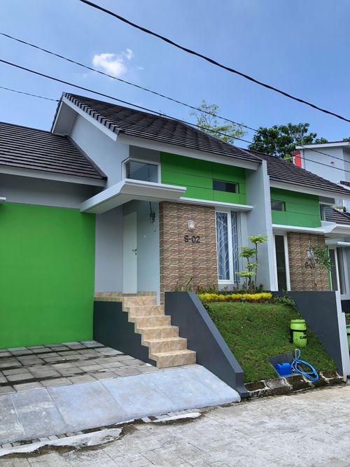 foto tampak rumah tipe 45 perumahan VILLA GARDENIA